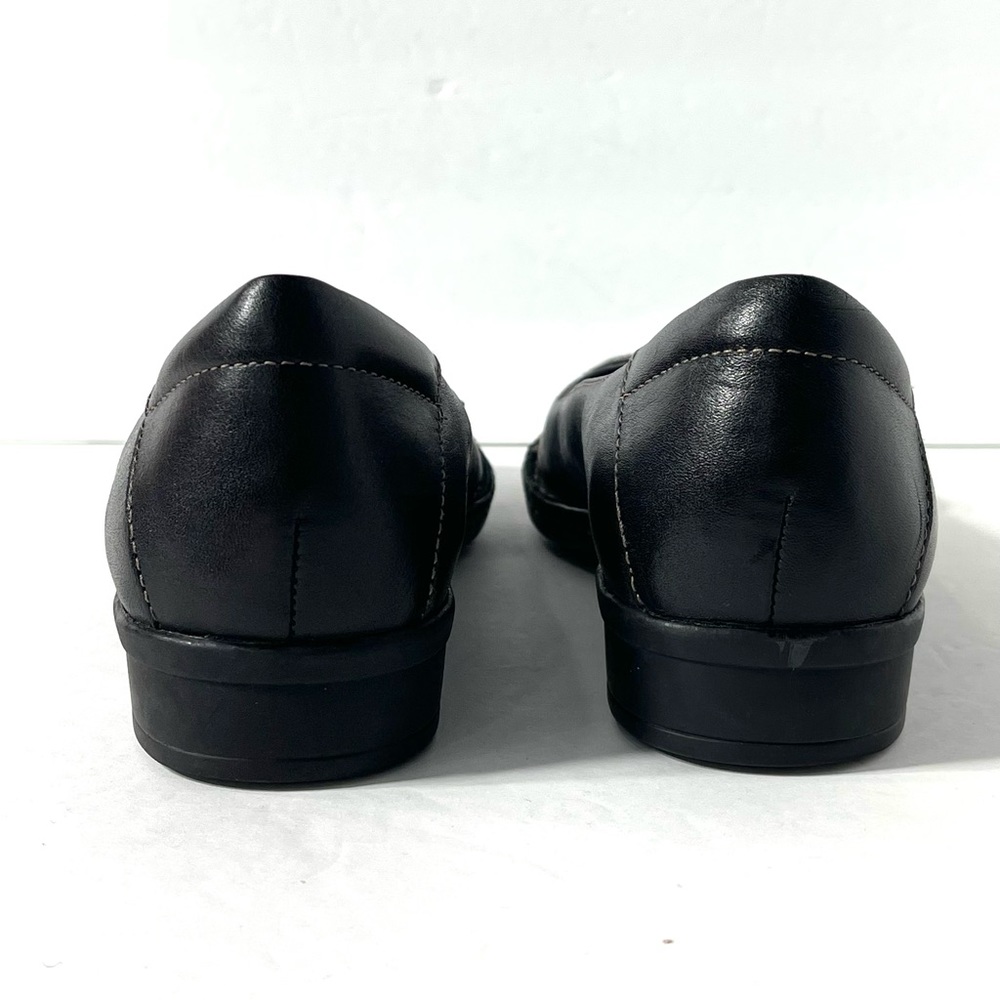 Clarks Bendables Black Leather Slip-On Shoes Size 9 - Picture 9 of 12
